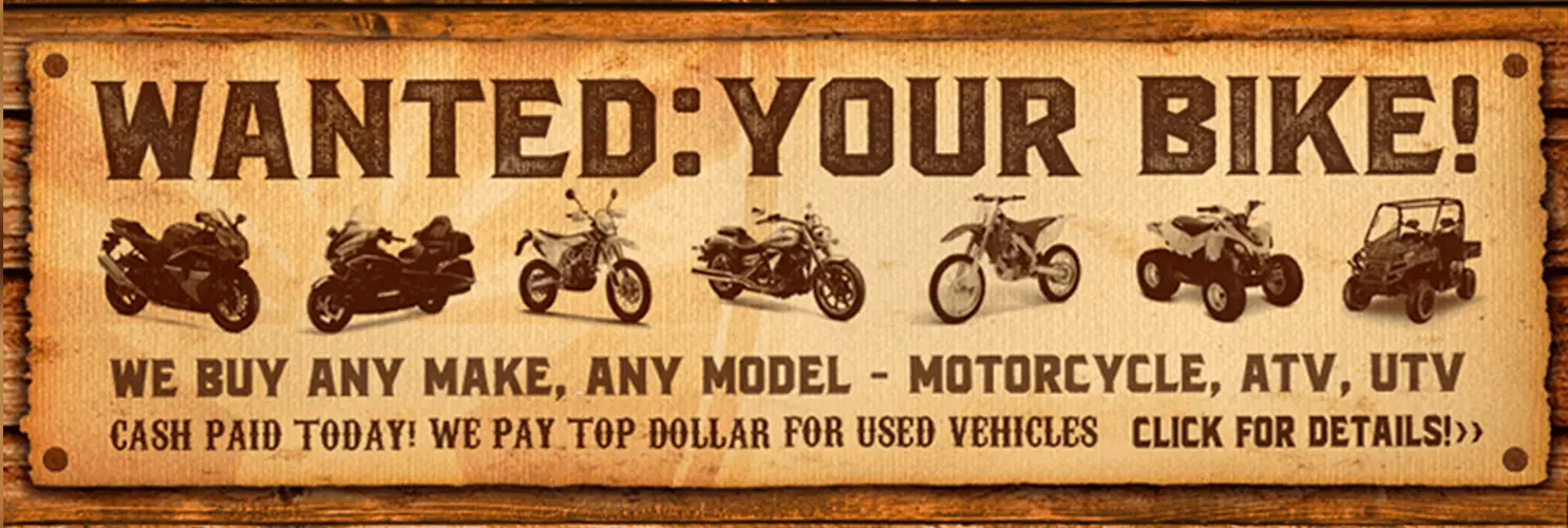 Trade in Your Motorcycle ATV or UTV